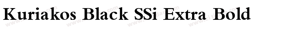 Kuriakos Black SSi Extra Bold Italic字体转换